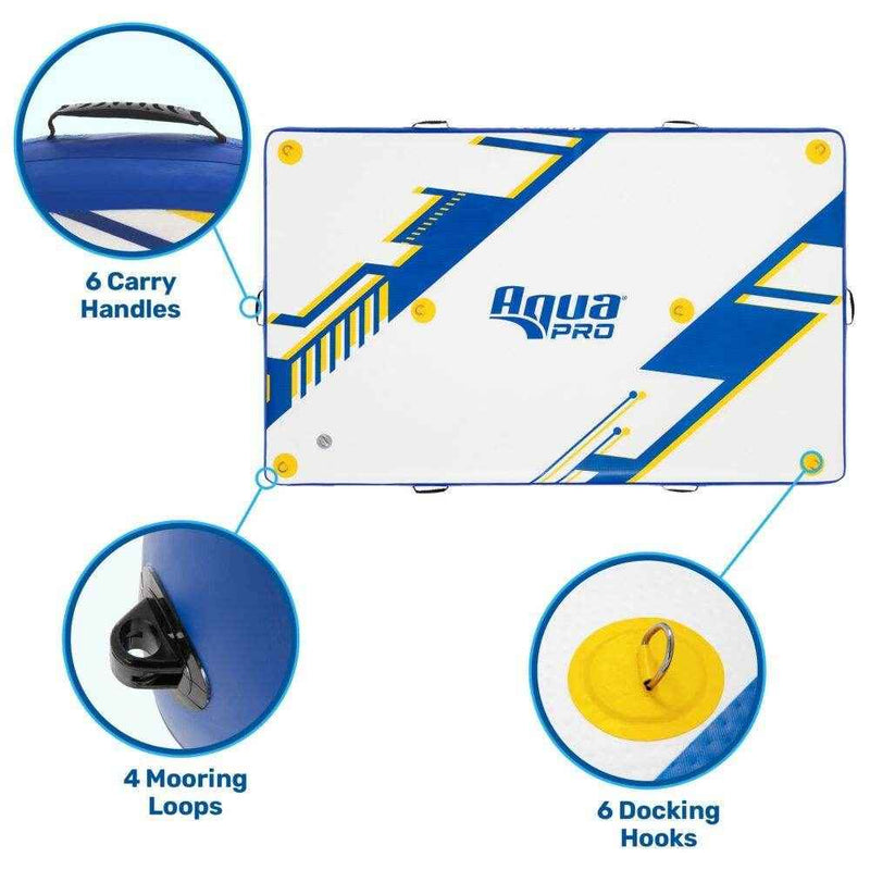 8’x5′ Inflatable Dock with Pump and Backpack | Aqua Pro APR20923