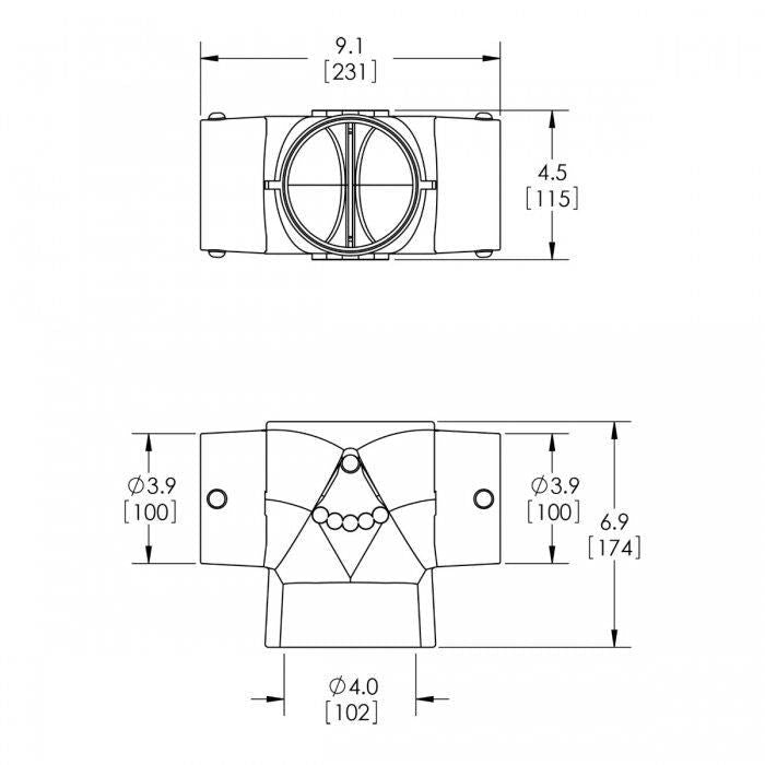 Adapter T 4"X4"X4" | MSI AT444