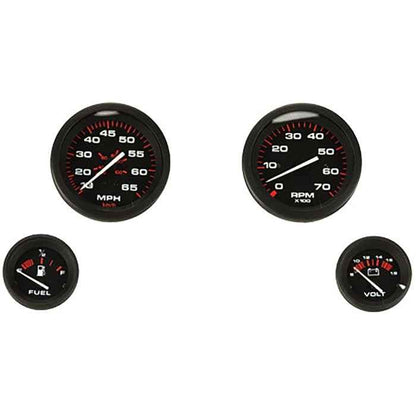 Amega Outboard Four Gauge Set - Speed Tach Fuel Volt | Sierra 68362P