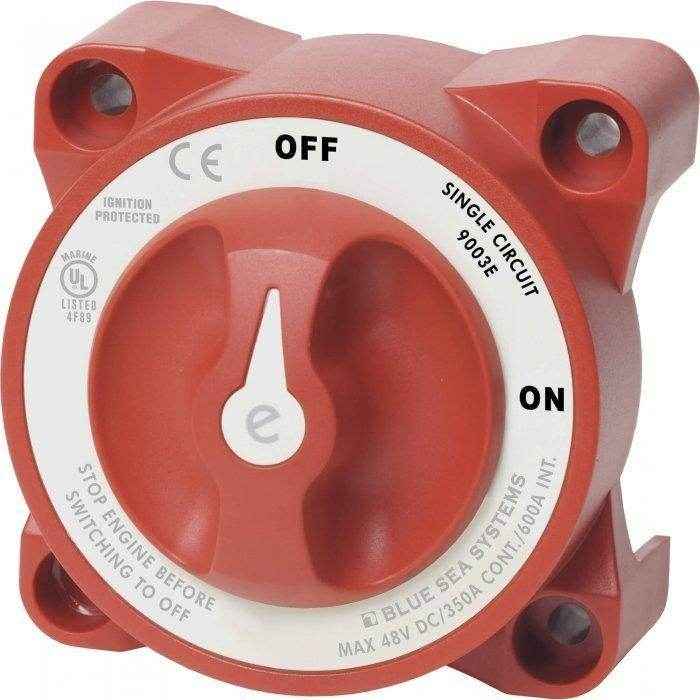 Battery Switch Single Circuit Red E Series | Blue Sea 9003E