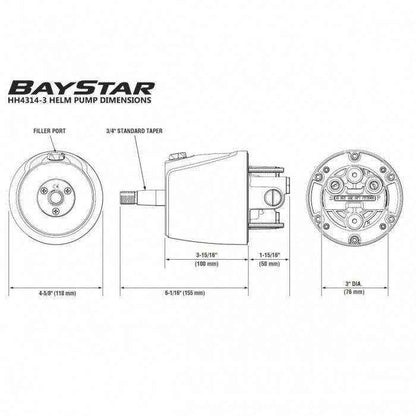 Baystar Hydraulic Steering System Kit | SeaStar HK4200A-3