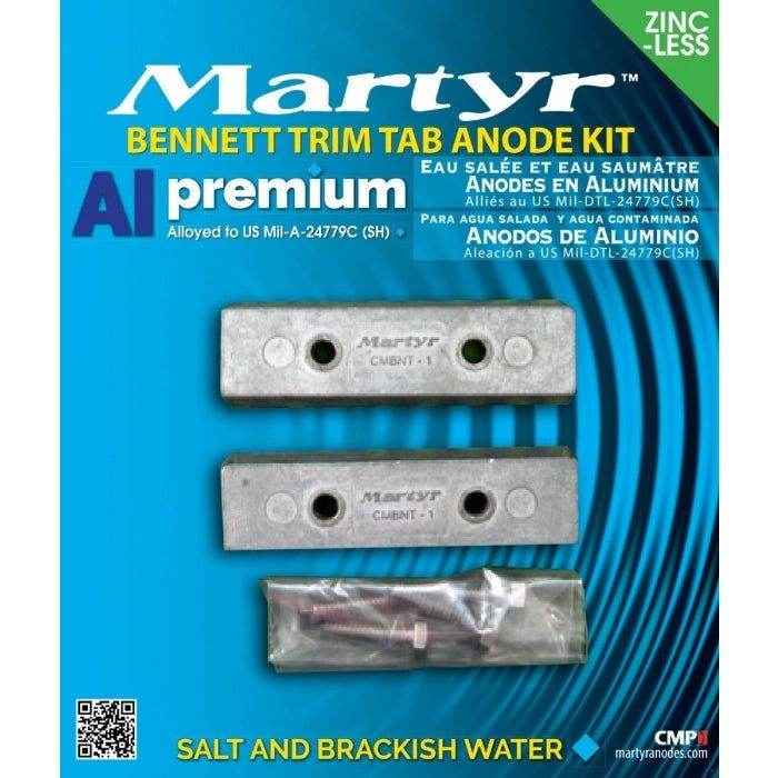 Bennett Trim Tab Kit 2 Anodes Aluminum | Martyr CMBNT1AKITA