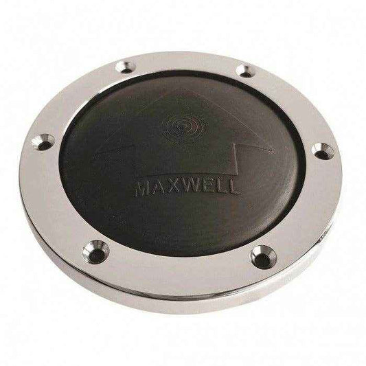 Black Foot Switch with Stainless Steel Trim Ring | Maxwell P19001