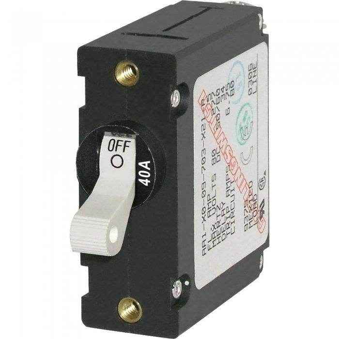 Blue Sea 40 Amp White Handle Circuit Breaker 7226