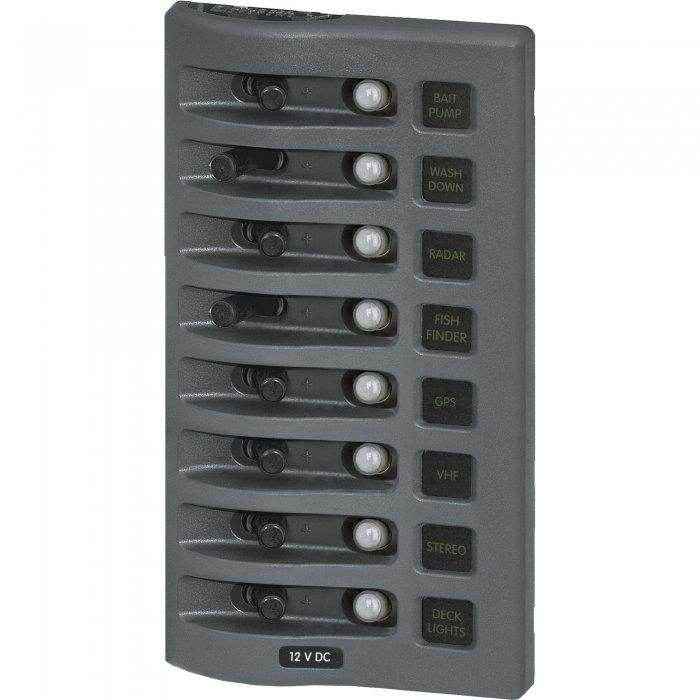 Blue Sea Gray Circuit Breaker Panel 8 Position 4378