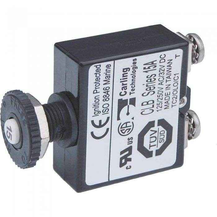 Circuit Breaker Push Button 15 Amp | Blue Sea 2133