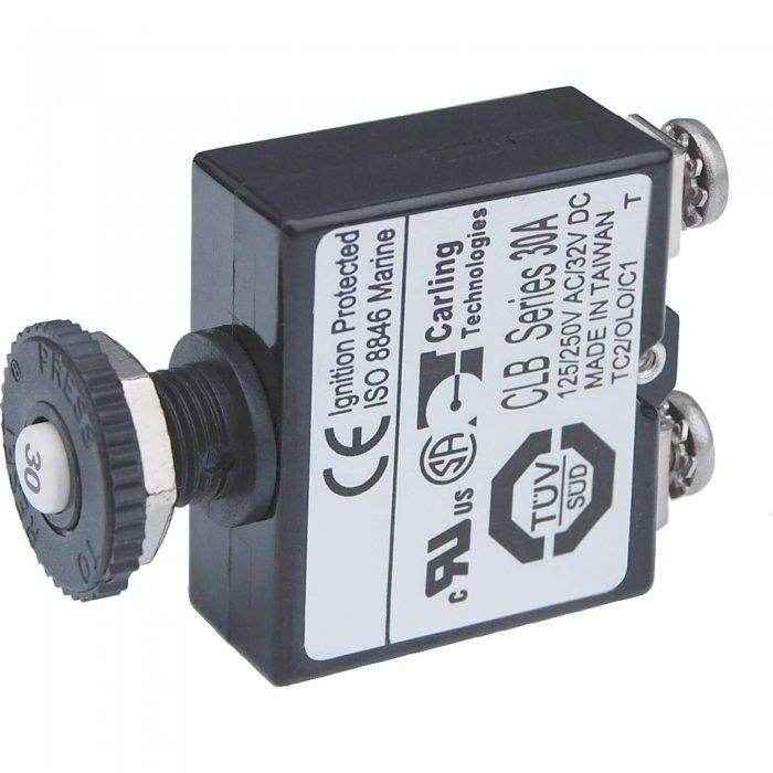 Blue Sea Circuit Breaker Push Button 30 Amp 2136 - MacombMarineParts.com