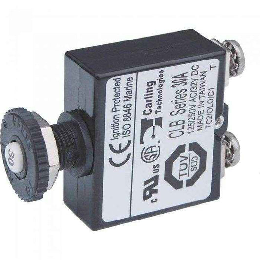 Blue Sea Circuit Breaker Push Button 30 Amp 2136 - MacombMarineParts.com