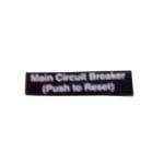 Crusader Decal, Circuit Breaker Reset 22934