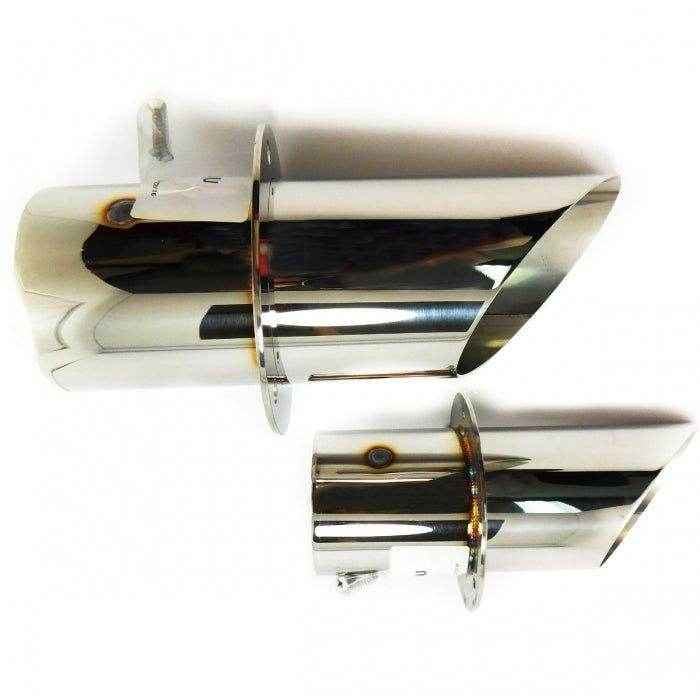 Exhaust Tips Angle Cut SS with Internal Flapper - 4 in. | Corsa Performance 11000