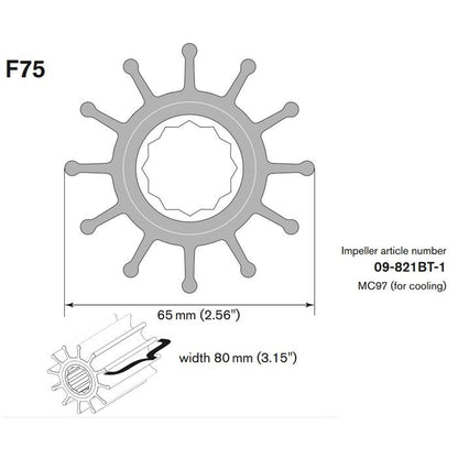 F75 Impeller Kit | Johnson Pump 09-821BT-1