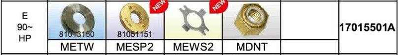 Fixed Hub Prop Hardware Kit - Mercury Type E | Solas 17015501A