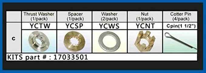 Fixed Hub Prop Hardware Kit - Yamaha, Type C | Solas 17033501