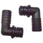 Flojet Quad Port 3/4 In. Hose Barb 90 Degree Elbow 20381010