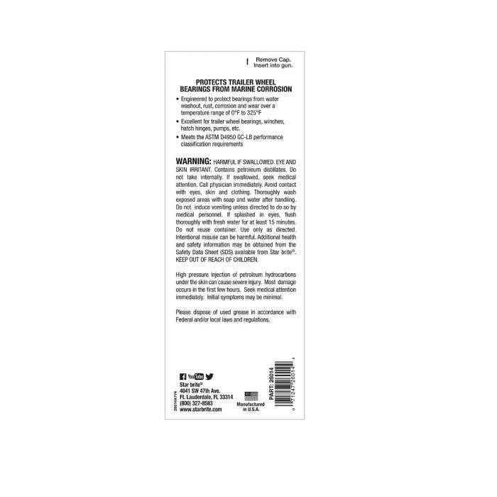 Grease Wheel Bearing Marine - 14 oz. | Star Brite 026014