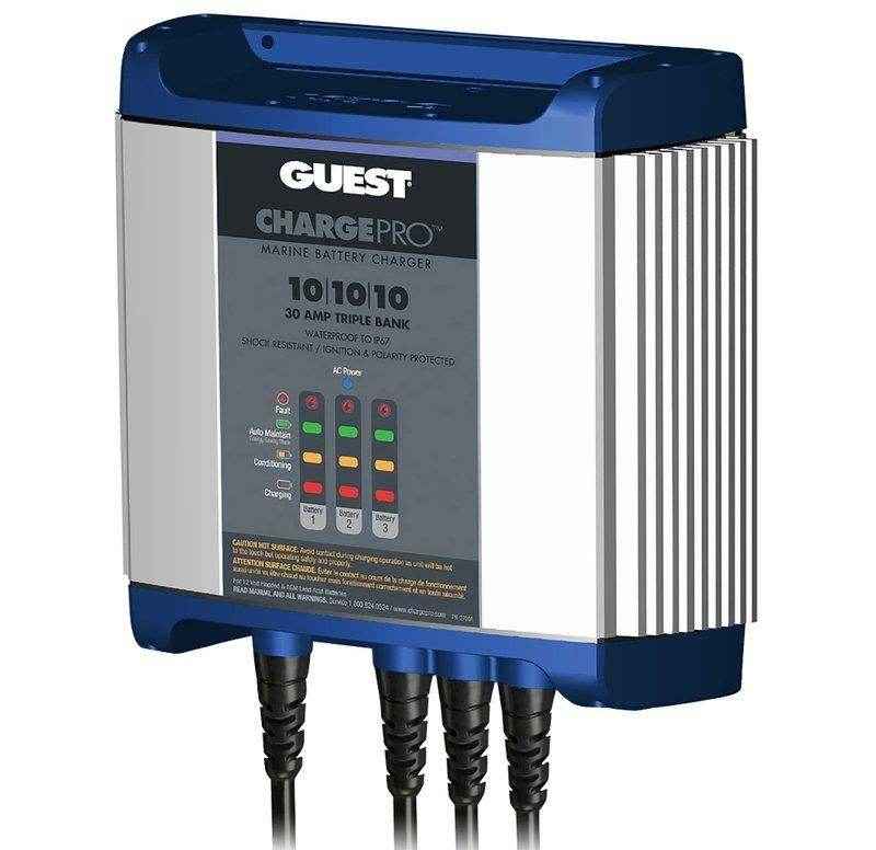 Guest 30 Amp On-Board 3 Bank Battery Charger 2731A