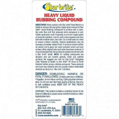 Heavy Oxidation Rubbing Compound - 16 oz. | Star Brite 081318