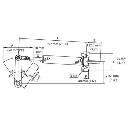 Hydraulic Steering Brass Inboard Cylinder | Uflex UC378-I
