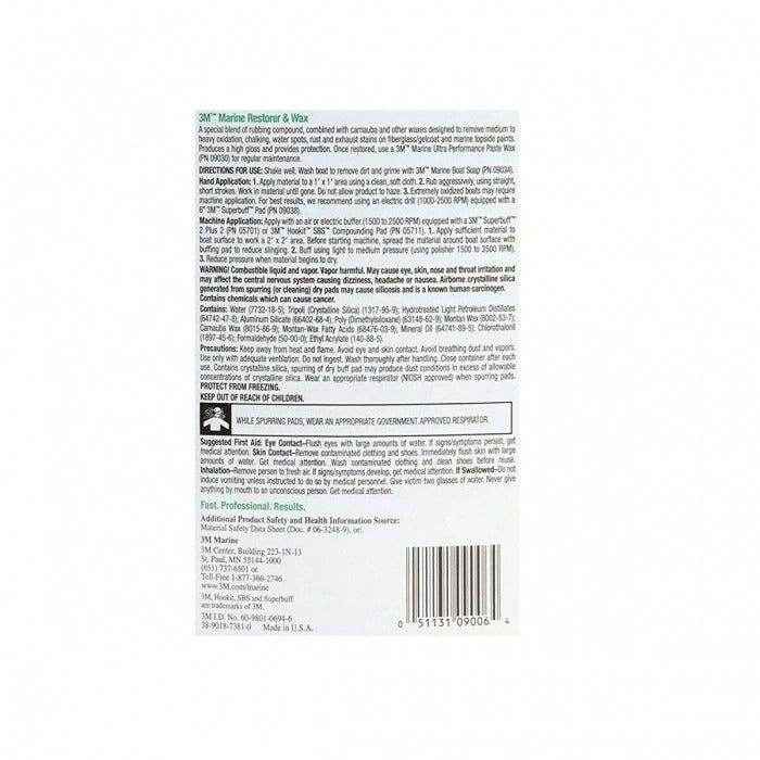 Marine Fiberglass Restorer and Wax - 1 qt. | 3M 09006