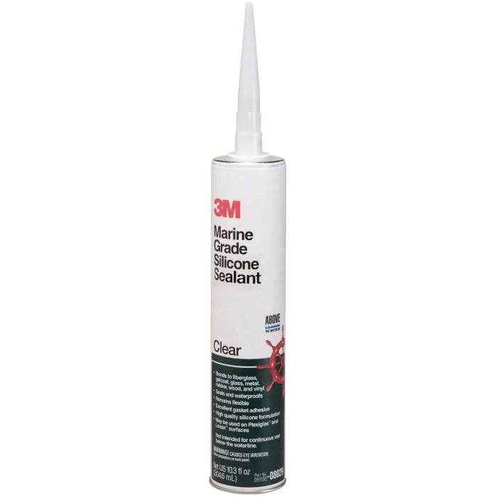 Marine Grade Silicone Sealant Cartridge Clear - 10 oz. | 3M 08029
