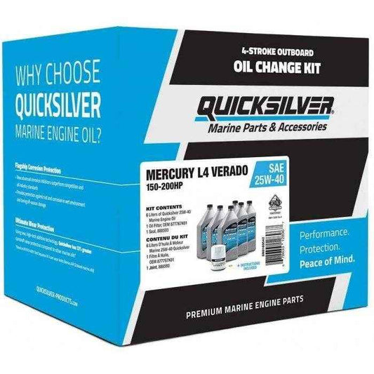 Mercury Oil Change Kit - 200-400 HP L6 Verado | Quicksilver 8M0169544