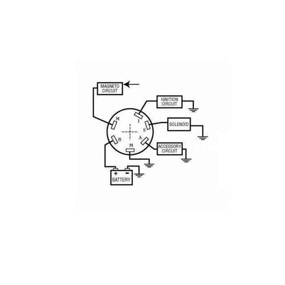 Outboard Ignition Switch without Push to Choke Accessory/Off/Run/Start - 4 Position | Sierra MP39730