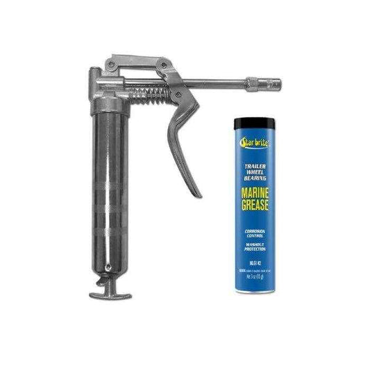 Pistol Grip Grease Gun with Wheel Bearing Grease Cartridge - 3 oz. | Star Brite 028703