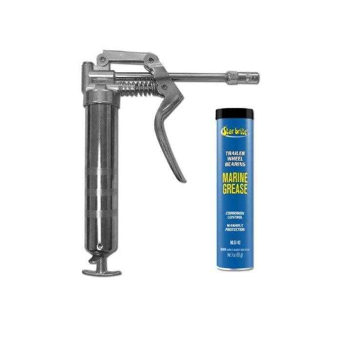 Pistol Grip Grease Gun with Wheel Bearing Grease Cartridge - 3 oz. | Star Brite 028703