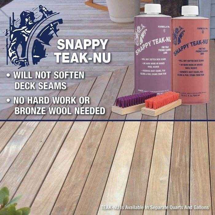 Professional Strength Snappy Teak - Nu Cleaner & Restorer Kit - 32 oz of each | Star Brite STN - QKIT - MacombMarineParts.com