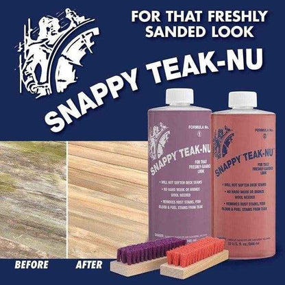 Professional Strength Snappy Teak - Nu Cleaner & Restorer Kit - 32 oz of each | Star Brite STN - QKIT - MacombMarineParts.com