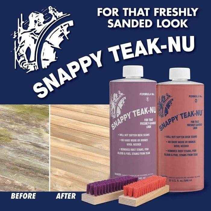Professional Strength Snappy Teak - Nu Cleaner & Restorer Kit - 32 oz of each | Star Brite STN - QKIT - MacombMarineParts.com