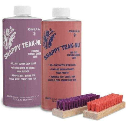 Professional Strength Snappy Teak - Nu Cleaner & Restorer Kit - 32 oz of each | Star Brite STN - QKIT - MacombMarineParts.com