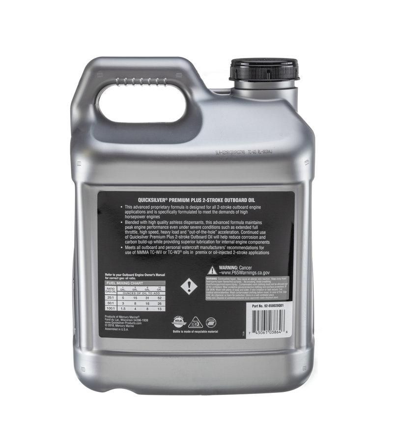 Quicksilver – Premium Plus 2-Stroke Marine Engine Oil | Synthetic Blend | 858028Q01