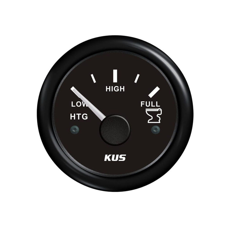 Sea V Black Face with Black Plastic Bezel Holding Tank Gauge | KUS JMV00039