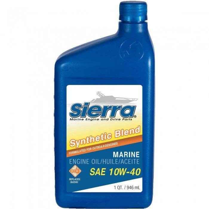 Semi-Synthetic Marine Oil 1 Quart 10W-40 FC-W | Sierra 18-9551-2