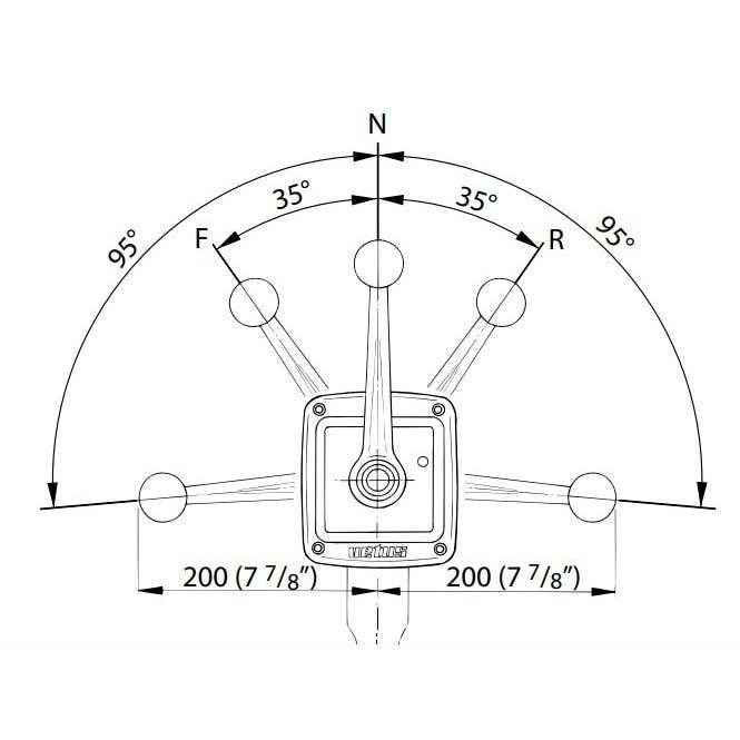 Side Mount Engine Control with Stainless Steel Handle and Housing | Vetus SISCO