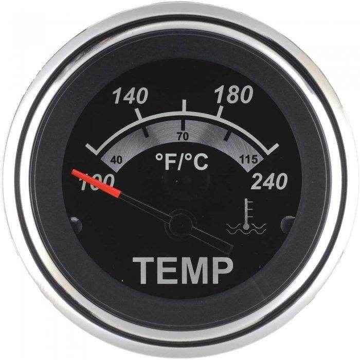 Sierra Black Sterling Water Temperature Gauge 67020P
