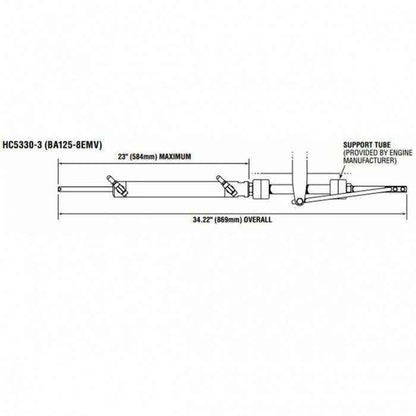 Stern Drive Hydraulic Cylinder - BA125-8EMV | SeaStar HC5330-3