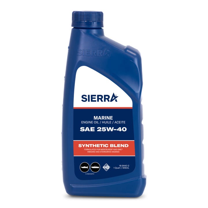 Synthetic Blend Inboard Engine Oil Quart 25W-40 | Sierra 18-9440-2