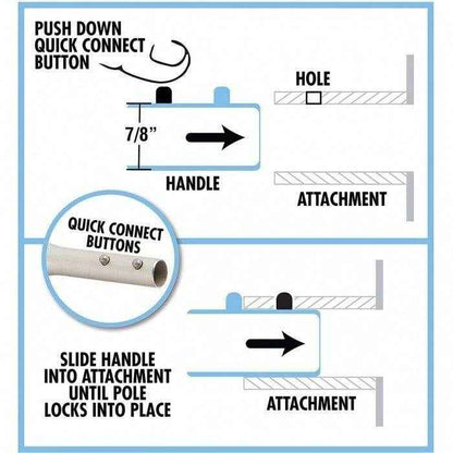 Triple Anodized Aluminum Extending Handle - 3-6 ft. | Star Brite 040155