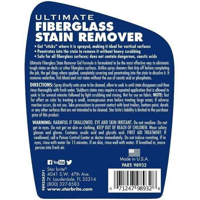 Ultimate Fiberglass Stain Remover Spray Gel - 32 ounce | Star Brite 098932