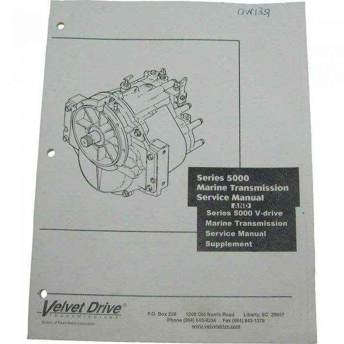 Velvet Drive 5000 Series Parts And Service Manual 1351
