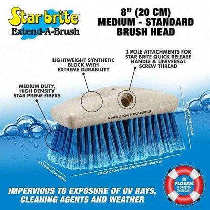 Wash Brush Medium Bristle Blue - 8 in. | Star Brite 040011