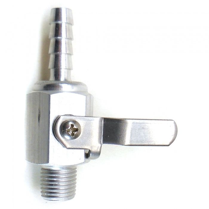 Aluminum Fuel Shut-Off Valve 1/4" NPTF x 5/16" Barb | EVM S/V 120-1415 - MacombMarineParts.com