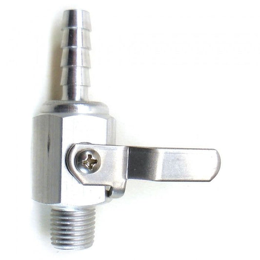 Aluminum Fuel Shut-Off Valve 1/4" NPTF x 5/16" Barb | EVM S/V 120-1415 - MacombMarineParts.com
