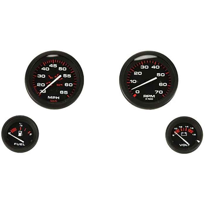 Amega Outboard Four Gauge Set - Speed Tach Fuel Volt | Sierra 68362P - MacombMarineParts.com