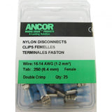 Female Disconnect .250 Tab 16 -14 AWG 25 Pack | Ancor 210818 - macomb-marine-parts.myshopify.com