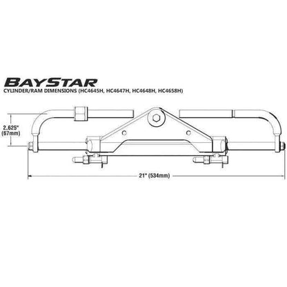 Baystar Outboard Hydraulic Steering Cylinder | Seastar HC4645-3 - MacombMarineParts.com