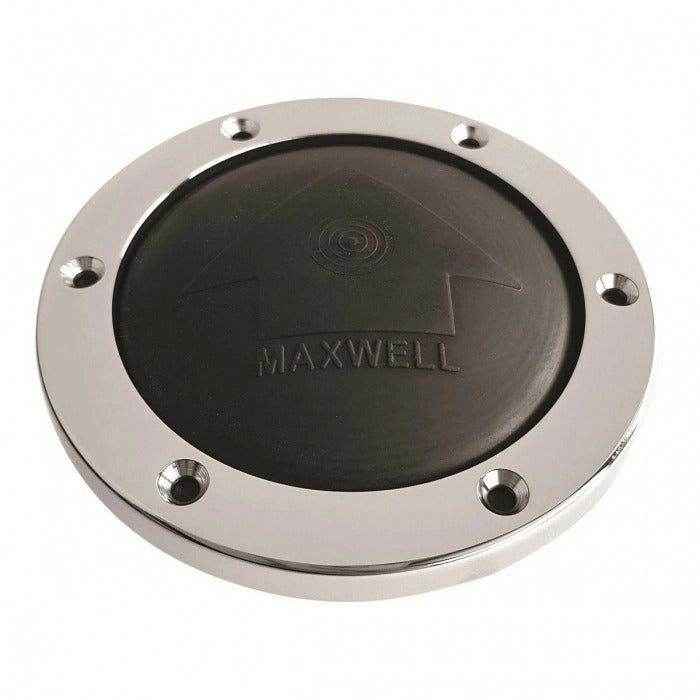 Black Foot Switch with Stainless Steel Trim Ring | Maxwell P19001 - MacombMarineParts.com