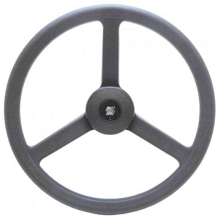 Black Marine Steering Wheel 13.2 in. | Uflex USA V32N - MacombMarineParts.com